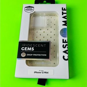 Casemate iPhone 12 Mini Iridescent Gems Drop & Antimicrobial Protection Case